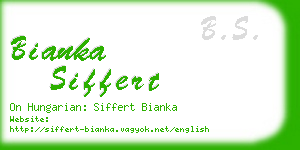 bianka siffert business card